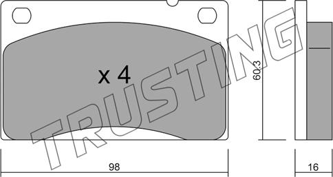 Trusting 006.0 - Kit pastiglie freno, Freno a disco autozon.pro