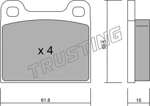 Trusting 003.0 - Kit pastiglie freno, Freno a disco autozon.pro