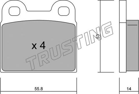 Trusting 002.0 - Kit pastiglie freno, Freno a disco autozon.pro