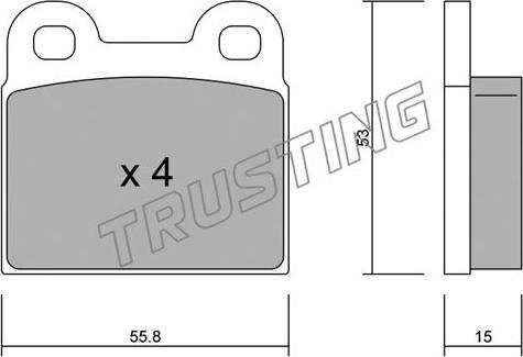 Trusting 002.1 - Kit pastiglie freno, Freno a disco autozon.pro