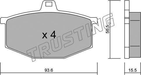 Trusting 014.0 - Kit pastiglie freno, Freno a disco autozon.pro