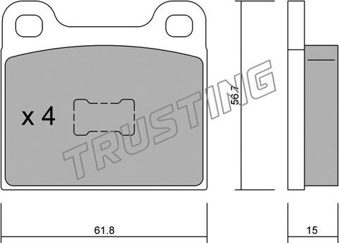 Trusting 011.0 - Kit pastiglie freno, Freno a disco autozon.pro