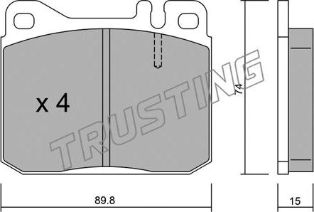 Trusting 013.0 - Kit pastiglie freno, Freno a disco autozon.pro