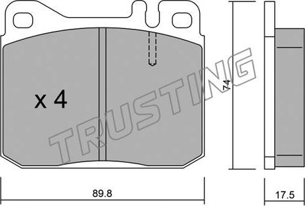 Trusting 013.1 - Kit pastiglie freno, Freno a disco autozon.pro