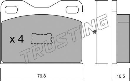 Trusting 017.1 - Kit pastiglie freno, Freno a disco autozon.pro