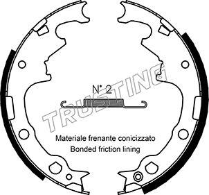 Trusting 088.221 - Kit ganasce freno autozon.pro