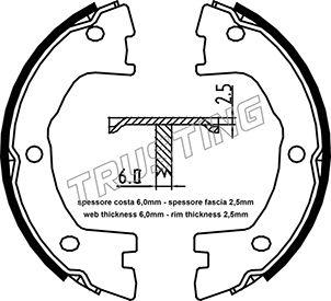 Trusting 034.120 - Kit ganasce, Freno stazionamento autozon.pro