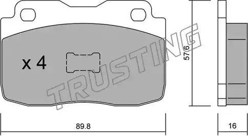 Trusting 030.0 - Kit pastiglie freno, Freno a disco autozon.pro