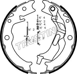 Trusting 027.007K - Kit ganasce, Freno stazionamento autozon.pro