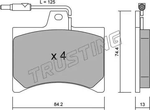 Trusting 027.0 - Kit pastiglie freno, Freno a disco autozon.pro