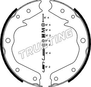 Trusting 073.173K - Kit ganasce, Freno stazionamento autozon.pro