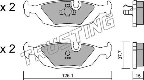 Trusting 072.0 - Kit pastiglie freno, Freno a disco autozon.pro