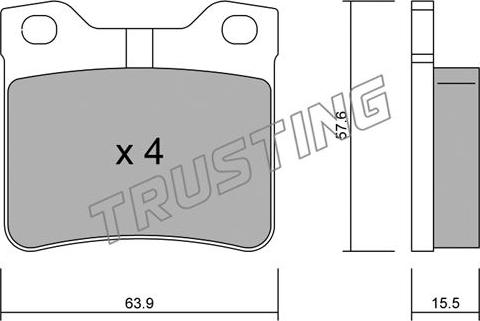 Trusting 199.1 - Kit pastiglie freno, Freno a disco autozon.pro