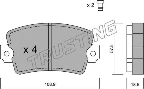 Trusting 193.0 - Kit pastiglie freno, Freno a disco autozon.pro