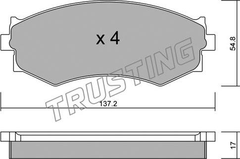 Trusting 197.0 - Kit pastiglie freno, Freno a disco autozon.pro