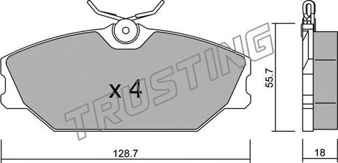 Trusting 144.2 - Kit pastiglie freno, Freno a disco autozon.pro