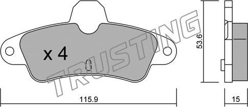 Trusting 145.0 - Kit pastiglie freno, Freno a disco autozon.pro