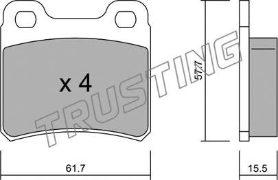 Trusting 143.0 - Kit pastiglie freno, Freno a disco autozon.pro