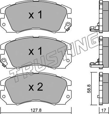 Trusting 142.0 - Kit pastiglie freno, Freno a disco autozon.pro