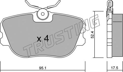 Trusting 153.0 - Kit pastiglie freno, Freno a disco autozon.pro