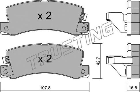 Trusting 164.1 - Kit pastiglie freno, Freno a disco autozon.pro