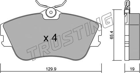 Trusting 167.0 - Kit pastiglie freno, Freno a disco autozon.pro