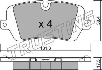 Trusting 1049.0 - Kit pastiglie freno, Freno a disco autozon.pro