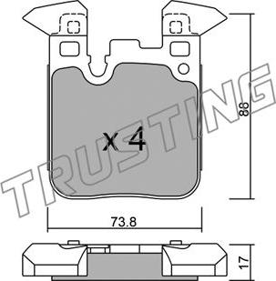 Trusting 1040.0 - Kit pastiglie freno, Freno a disco autozon.pro