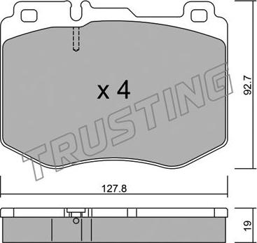 Trusting 1043.0 - Kit pastiglie freno, Freno a disco autozon.pro