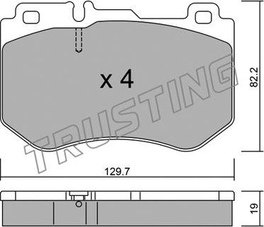 Trusting 1042.0 - Kit pastiglie freno, Freno a disco autozon.pro