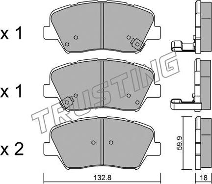 Magneti Marelli 363700202278 - Kit pastiglie freno, Freno a disco autozon.pro