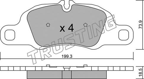 Trusting 1051.0 - Kit pastiglie freno, Freno a disco autozon.pro