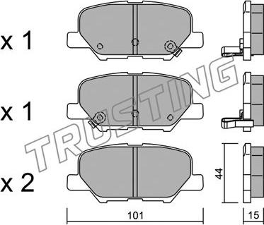 Trusting 1011.0 - Kit pastiglie freno, Freno a disco autozon.pro