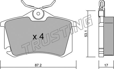 Trusting 102.5 - Kit pastiglie freno, Freno a disco autozon.pro