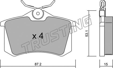 Trusting 102.0 - Kit pastiglie freno, Freno a disco autozon.pro