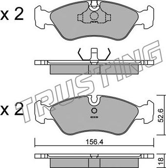 Trusting 119.0 - Kit pastiglie freno, Freno a disco autozon.pro