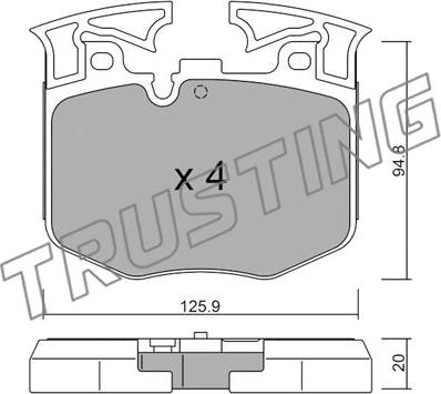 Trusting 1146.0 - Kit pastiglie freno, Freno a disco autozon.pro