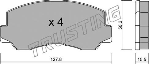 Trusting 114.0 - Kit pastiglie freno, Freno a disco autozon.pro