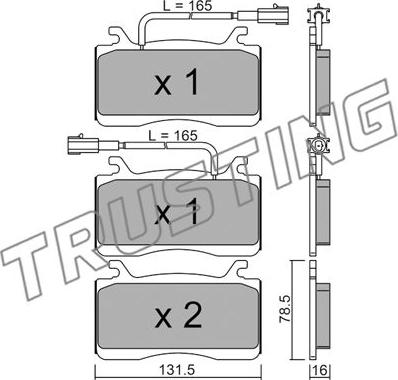 Trusting 1141.0 - Kit pastiglie freno, Freno a disco autozon.pro