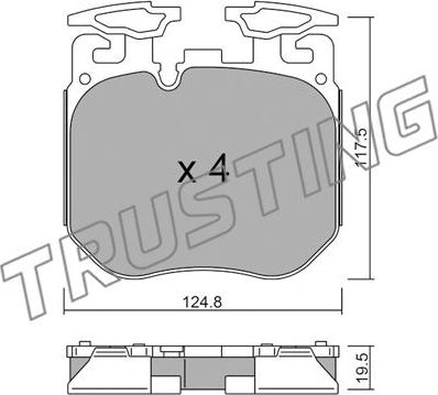 Trusting 1147.0 - Kit pastiglie freno, Freno a disco autozon.pro