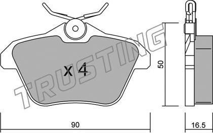 Trusting 115.0 - Kit pastiglie freno, Freno a disco autozon.pro