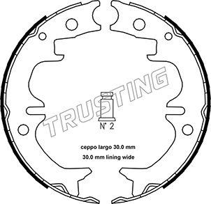 Trusting 115.314 - Kit ganasce, Freno stazionamento autozon.pro