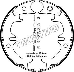 Trusting 115.316K - Kit ganasce, Freno stazionamento autozon.pro