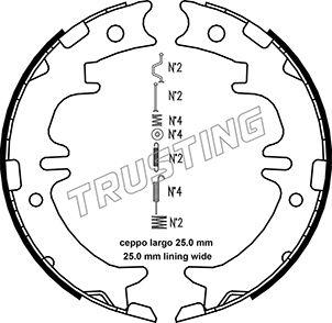 Trusting 115.311K - Kit ganasce, Freno stazionamento autozon.pro