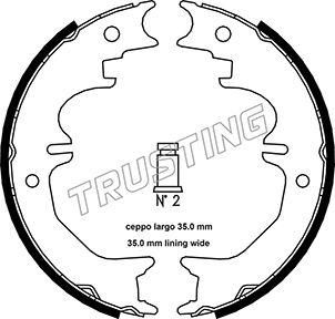 Trusting 115.313 - Kit ganasce, Freno stazionamento autozon.pro