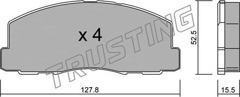 Trusting 116.0 - Kit pastiglie freno, Freno a disco autozon.pro