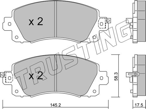 Trusting 1161.0 - Kit pastiglie freno, Freno a disco autozon.pro