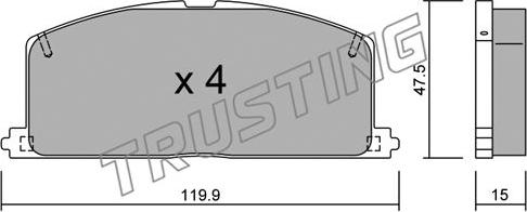 Trusting 110.0 - Kit pastiglie freno, Freno a disco autozon.pro