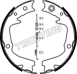 Trusting 110.337K - Kit ganasce, Freno stazionamento autozon.pro