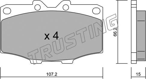 Trusting 111.0 - Kit pastiglie freno, Freno a disco autozon.pro